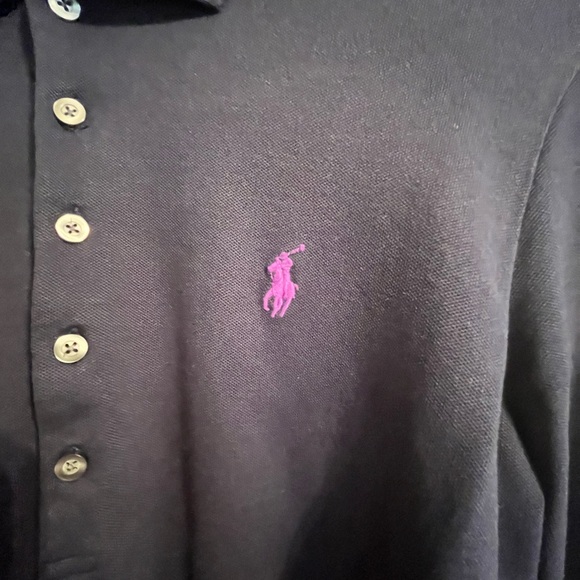 Boys’ Polo Ralph Lauren navy long sleeve shirt, size Large. EUC - Picture 3 of 4